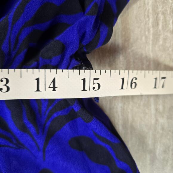 Diane von Furstenberg Royal Blue Printed Silk Sleeveless Jumpsuit $495 - Picture 8 of 11